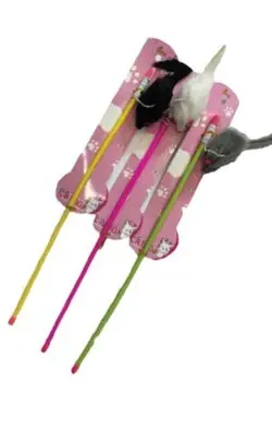 چوب بازی گربه همراه موش کد R158
