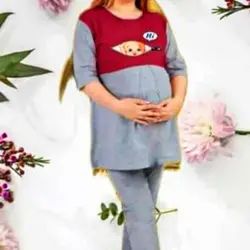 ست بلوز شلوار بارداری و شیردهی طرح Hi