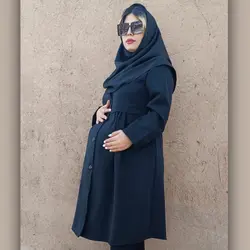 مانتو بارداری اداری پیلی دار