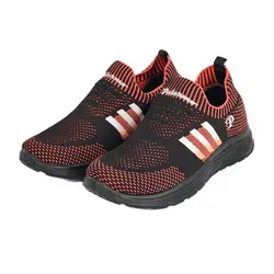 کفش مدل پالرمو مشکی نارنجی دخترانه - کفش اندیشه