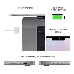 لپتاپ اپل مدل Apple MacBook Pro 2021 MKGQ3 رم 16 حافظه 1 ترابایت