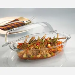 تابه پیرکس دو طرفه بیضی بورجام پاشاباغچه کد 59022