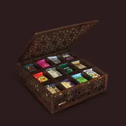 گز لقمه عسلی و ترنجبينی میکس (جعبه چوبی)