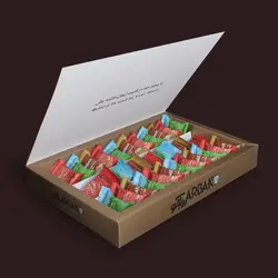 گز لقمه عسلی و ترنجبينی 28% مغز گردو زنجبیل آرباکو (جعبه کلاسیک طرح گلد)