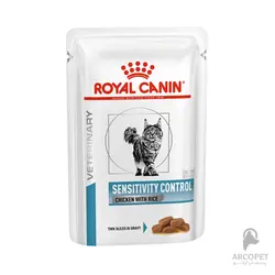 پوچ گربه حساس رویال کنین Sensitivity Control با طعم مرغ و برنج