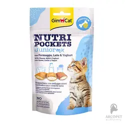 تشویقی مغزدار بچه گربه جیم کت با طعم شیر و پنیر و ماست 60 گرمی