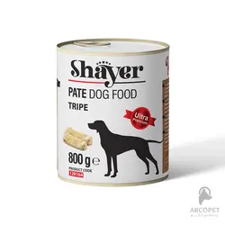 کنسرو سگ شایر مدل پته با طعم سیرابی 800 گرمی