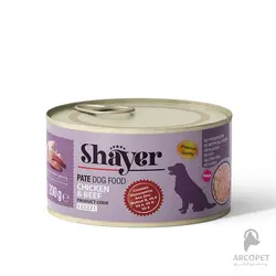 کنسرو سگ شایر مدل پته با طعم مرغ و گوشت گوساله 200 گرمی