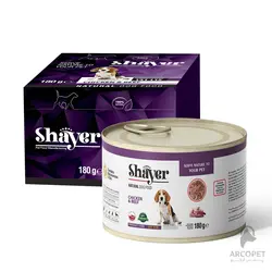 کنسرو سگ شایر مدل نچرال با طعم مرغ و گوشت گوساله 180 گرمی