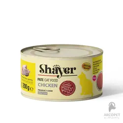 کنسرو گربه شایر مدل پته با طعم گوشت مرغ 200 گرمی