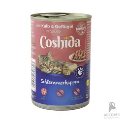 کنسرو گربه کوشیدا با طعم گوشت گوساله و مرغ 415 گرمی