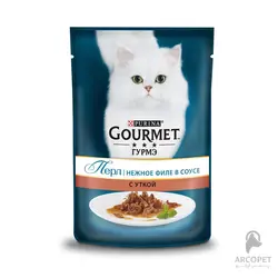 پوچ گربه گورمت با طعم اردک 85 گرمی