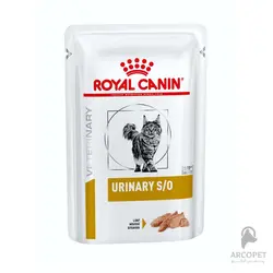 پوچ گربه یورینری رویال کنین مدل Urinary S/O - مشکلات دستگاه ادراری 85 گرمی