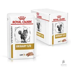 پوچ گربه یورینری رویال کنین مدل Urinary S/O - مشکلات دستگاه ادراری 85 گرمی