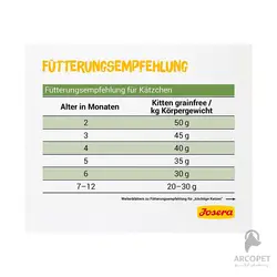غذای خشک بچه گربه جوسرا بدون غلات مدل Grainfree