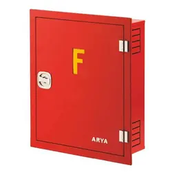 جعبه توکار آریا کوپلینگ رنگ قرمز (بدون قرقره-باقفل و لولا کروم)75*65