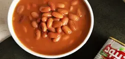 کنسرو لوبیا چیتی با قارچ چینود