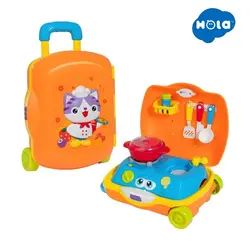 اسباب بازی موزیکال ست چمدان آشپزي قابل حمل هالی تویز Huile Toys
