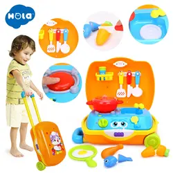 اسباب بازی موزیکال ست چمدان آشپزي قابل حمل هالی تویز Huile Toys