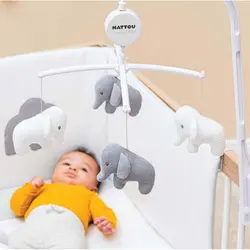 آویز تخت موزیکال فیل طوسی ناتو nattou