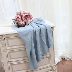 پتوی نوزاد - طرح پودینه رنگ آبی NOHA