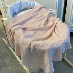 پتوی نوزاد - طرح پودینه رنگ صورتی NOHA