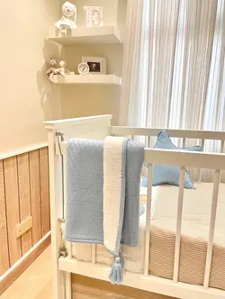 پتوی نوزاد - طرح نارینه خزدار رنگ آبی NOHA