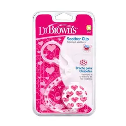 زنجیر پستانک صورتی طرح قلب دکتر براون DrBrowns