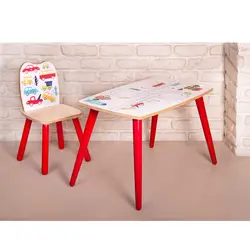 صندلی چوبی کودک پوپولوس طرح خیابان کد 10515 popoloos