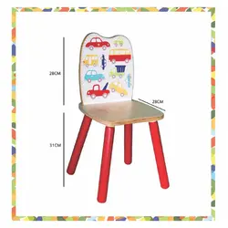 صندلی چوبی کودک پوپولوس طرح خیابان کد 10515 popoloos