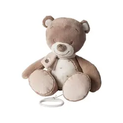 عروسک موزیکال خرس قهوه ای بزرگ ناتو Nattou Musical Tom the bear