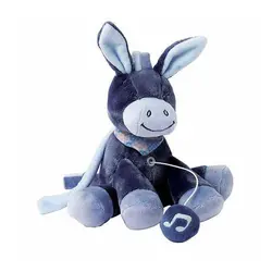 عروسک موزیکال الاغ آبی کوچک ناتو Nattou Musical Alex the donkey