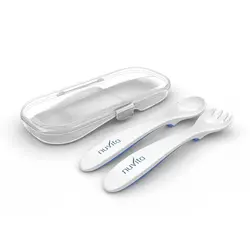 قاشق چنگال قاب دار آبی نویتا Nuvita