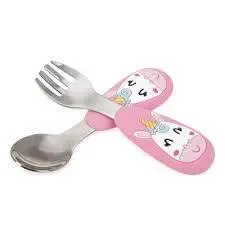 قاشق چنگال استیل ضد زنگ نوبی Nuby Stainless Steel Training Cutlery