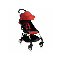کالسکه یویو پلاس بیبی زن فریم سفید با کیت پارچه قرمز Babyzen Yoyo+ Pushchair Red