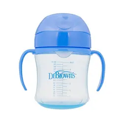 لیوان آموزشی دسته دار 180 میل آبی Drbrowns