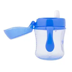 لیوان آموزشی دسته دار 180 میل آبی Drbrowns