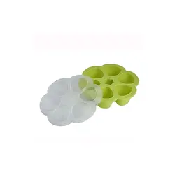 محفظه غذا 6 وعده ای سبز Béaba Multiportions™ 3oz Silicone Tray