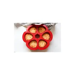 محفظه غذا 6 وعده ای قرمز Béaba Multiportions™ 3oz Silicone Tray