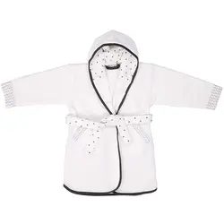 حوله تن پوش کودک لوما سفید طرحدار Luma Bathrobe