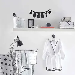 حوله تن پوش کودک لوما سفید طرحدار Luma Bathrobe