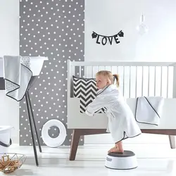 حوله تن پوش کودک لوما سفید طرحدار Luma Bathrobe