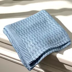 پتوی نوزاد - طرح پودینه رنگ آبی NOHA