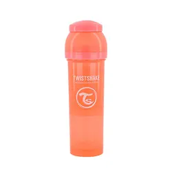 شیشه شیر آنتی کولیک ۳۳۰ میل هلویی پاستل توئیست شیک Twistshake