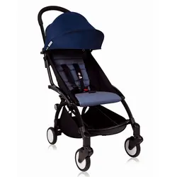 کالسکه یویو پلاس بیبی زن فریم مشکی با کیت پارچه آبی ایر فرانس Babyzen Yoyo+ Pushchair Air France