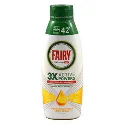 ژل ماشین ظرفشویی ایتالیایی فیری FAIRY PLATINUM با رایحه لیمو 42 بار مصرف 840 میل