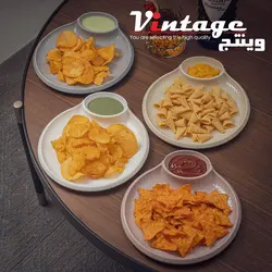 بشقاب چیپس و سس (پلیت با جای سرو)