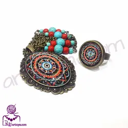 نیم ست آیدا - آرت زویا - فروش و آموزش دست‌سازه‌های هنری