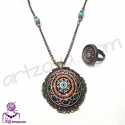 نیم ست آیدا - آرت زویا - فروش و آموزش دست‌سازه‌های هنری