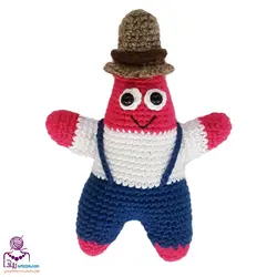 عروسک پاتریک قلاب بافی - آرت زویا - فروش و آموزش دست‌سازه‌ها